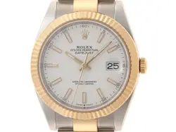 ROLEX DATEJUST OYSTER BL 126333 YG/ WHITE AUTOMATIC #016