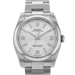 ROLEX OYSTER PERPETUAL 116000 SILVER ARABIC STEEL OYSTER AUTOMATIC MENS WATCH