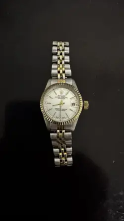 ROLEX OYSTER PERPETUAL DATE 26MM LADIES 14K/SS GOLD WATCH