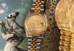 ROLEX DATEJUST 16233 CHAMPAGE DIAMOND DIAL JUBILEE BOX BOOKLETS 1991 GOLD STEEL