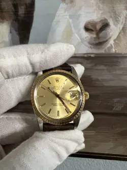 ROLEX 15053 DATEJUST 34MM TWO TONE 18K GOLD