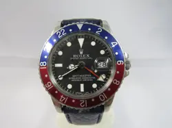 ROLEX GMT MASTER 1675 WATCH BLUE RED WITH EXTRA BLACK BEZEL AND HANDS