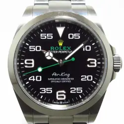 AUTH ROLEX AIR-KING 126900 1P70H573 BLACK MEN'S WRIST WATCH