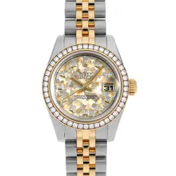 ROLEX DATEJUST BEZEL DIAMOND 10P DIAMOND 179383G YELLOW GOLD CRYSTAL RANDOM ...