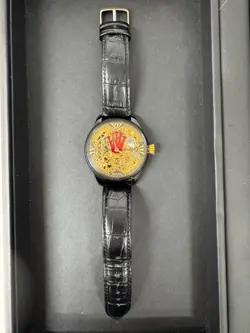 ROLEX COMBAT SKELETON ANTIQUE VINTAGE GOLD DUAL HAND WINDING WRISTWATCH
