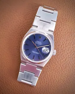 ROLEX DATEJUST OYSTERQUARTZ 17000 BLUE PURPLE DIAL TRITIUM 1979 STEEL EXCELLENT