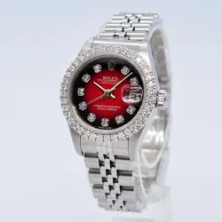 ROLEX OYSTER PERPETUAL DATEJUST 69174 AUTOMATIC WOMEN'S DIAMONDS WATCH