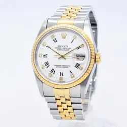 ROLEX OYSTER PERPETUAL DATEJUST 16233 AUTOMATIC MEN'S DIAMONDS WATCH
