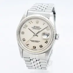 ROLEX OYSTER PERPETUAL DATEJUST 16234 AUTOMATIC ANNIVERSARY DIAL WATCH