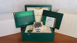 ROLEX AIR KING 116900 40MM BLACK ARABIC DIAL STAINLESS STEEL BOX PAPERS