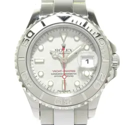 AUTH ROLEX YACHT-MASTER ROLESIUM 169622 P971548 SILVER WOMEN'S WRIST WATCH
