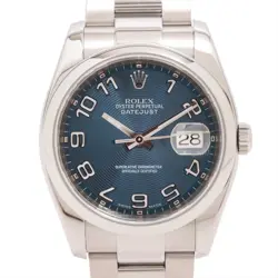 ROLEX DATEJUST 116200 SS AT BLUE-FACE OYSTER BRACELET