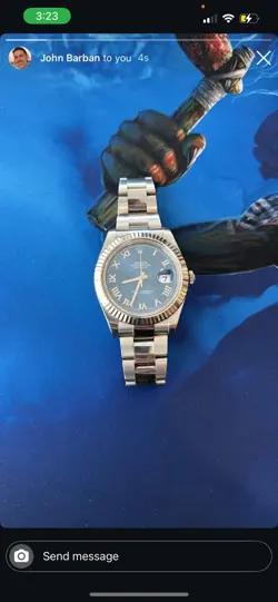 ROLEX DATEJUST 116334 BLUE DIAL 41MM WATCH - OYSTER BRACELET - ENGRAVED CASEBACK