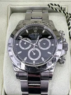 ROLEX COSMOGRAPH DAYTONA 116520 BLACK DIAL STAINLESS STEEL MEN'S WATCH 2010