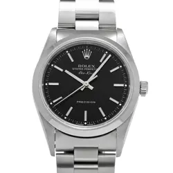 ROLEX AIR KING 14000 U SERIES (MANUFACTURED AROUND 1997) BLACK MEN'S WATCH