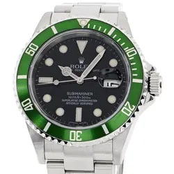 Rolex Men's Submariner Date 16610LV Green Sub Black Automatic Watch