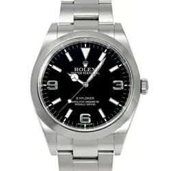 ROLEX EXPLORER 214270 BLACK DIAL PRE-OWNED MEN'S WATCH