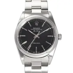 ROLEX AIR-KING 14000M BLACK DIAL PRE-OWNED MEN'S WATCH
