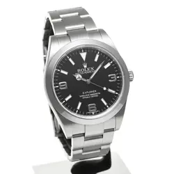ROLEX EXPLORER 1 BLACKOUT REF. 214270 PRE-OWNED MEN'S WATCH