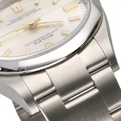 ROLEX OYSTER PERPETUAL SILVER MEN'S WATCH