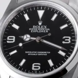 ROLEX EXPLORER I 114270 BLACK V NUMBER SECOND HAND MENS