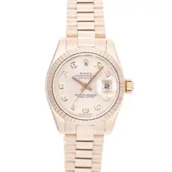 ROLEX DATEJUST 179175FG PINK WARRANTY 2012 V NUMBER