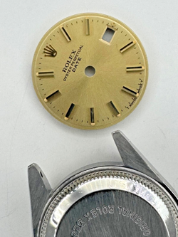 ROLEX DATEJUST 69173 CASE, 26MM STAINLESS STEEL ,  GOLD DIAL