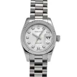 ROLEX DATEJUST 179179G SILVER COMPUTER/DIAMOND 643317