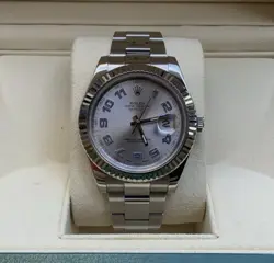 ROLEX DATEJUST II 116334 41MM SILVER DIAL OYSTER BRACELET STAINLESS STEEL W/ BOX