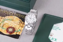 ROLEX OYSTER PERPETUAL DATE W/ BOX & PAPERS REF. 15200 CIRCA 1990
