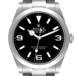 ROLEX EXPLORER I 40MM BLACK DIAL STEEL MENS WATCH 224270