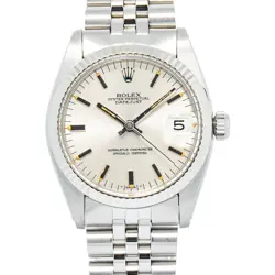 ROLEX DATEJUST 6827 STEEL JUBILEE AUTOMATIC SILVER DIAL WOMEN'S WATCH 31MM