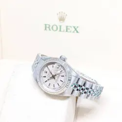 ROLEX 26MM SILVER LINEN DIAL DATEJUST REF: 69174 (U SERIES)