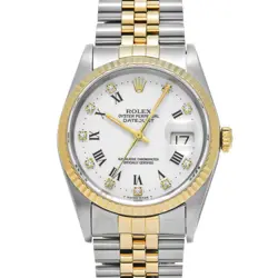 ROLEX 4/1  DATEJUST 16233G X NUMBER 1993 MANUFACTURED WHITE/DIAMOND WATCH WRISTW