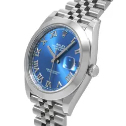 ROLEX 4/1  DATEJUST 41 126300 RANDOM SERIAL AZZURO WATCH WRISTWATCH R45_0331