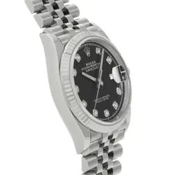 ROLEX 4/1  DATEJUST 36 126234G RANDOM SERIAL BRIGHT BLACK/DIAMOND WATCH WRISTWAT