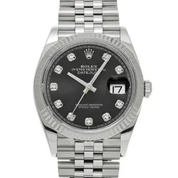 Rolex 4/1  Datejust 36 126234G Random Serial Bright Black/Diamond Watch Wristwat