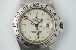 Rolex Explorer II 16550 Cream Rail Dial Vintage Mens Watch
