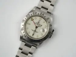 Rolex Explorer II 16550 Cream Rail Dial Vintage Mens Watch