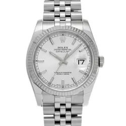 ROLEX 4/1  DATEJUST 116234 RANDOM SERIAL SILVER WATCH WRISTWATCH R45_0331