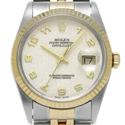 ROLEX 4/1  DATEJUST 36 16233 W NUMBER 1995 MANUFACTURED WATCH WRISTWATCH R45_033