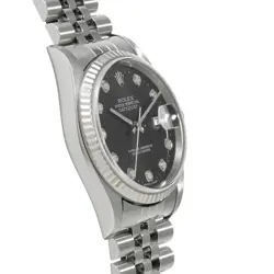 ROLEX 4/1  DATEJUST 16234G F NUMBER 2003 MANUFACTURED BLACK/DIAMOND WATCH WRISTW