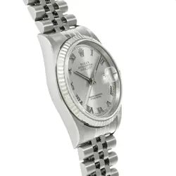 ROLEX 4/1  DATEJUST 16234 F NUMBER 2004 SILVER WATCH WRISTWATCH R45_0331