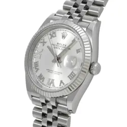 ROLEX 4/1  DATEJUST 36 126234 RANDOM SERIAL SILVER/DIAMOND WATCH WRISTWATCH R45_