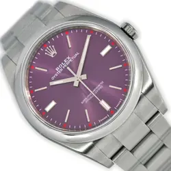 ROLEX OYSTER PERPETUAL 39 RED GRAPE BOX & PAPERS 2018