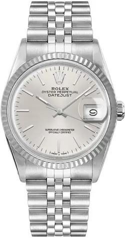 Rolex Datejust 36 Silver Index Dial Jubilee Bracelet Unisex Watch 16014-SLVSJ
