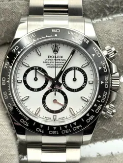 ROLEX COSMOGRAPH DAYTONA WHITE DIAL STAINLESS STEEL BRACELET 126500LN B&P 2025