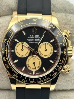 ROLEX COSMOGRAPH DAYTONA PAUL NEWMAN DIAL YG OYSTERFLEX STRAP 126518LN B&P 2024