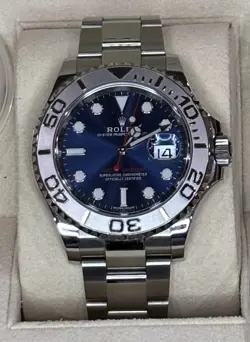 ROLEX YACHTMASTER 40MM BLUE DIAL STAINLESS STEEL 116622 BOX & PAPERS 2018