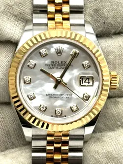 ROLEX DATEJUST 28MM MOTHER OF PEARL DIAL TWO TONE JUBILEE BRACELET 279173 B&P 21